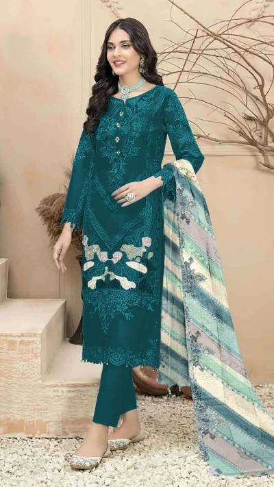 DN 5247 BY HUSNARA DESIGNER COTTON SALWAR SUIT WHOLESALER IN INDIA